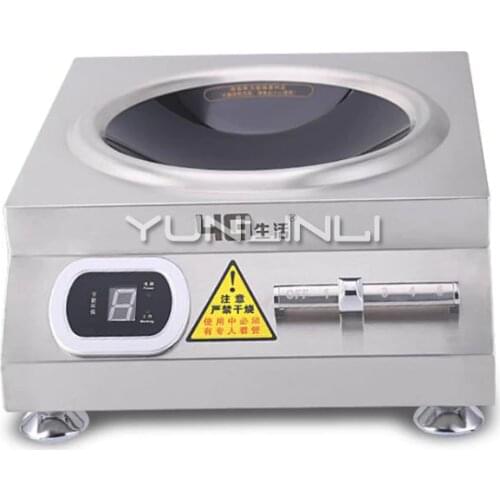 Commercial Induction Cooker 5000W Large Power Electric Cooker Stainless Steel Concave Induction Stove 50A6-2