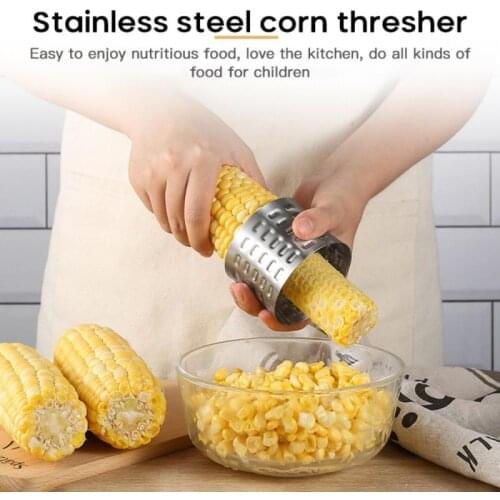 Stainless Corn Stripper 304 Stainless Steel Corn Thresher Household Kitchen Rotary Millet Thresher Separator Corn Sheller