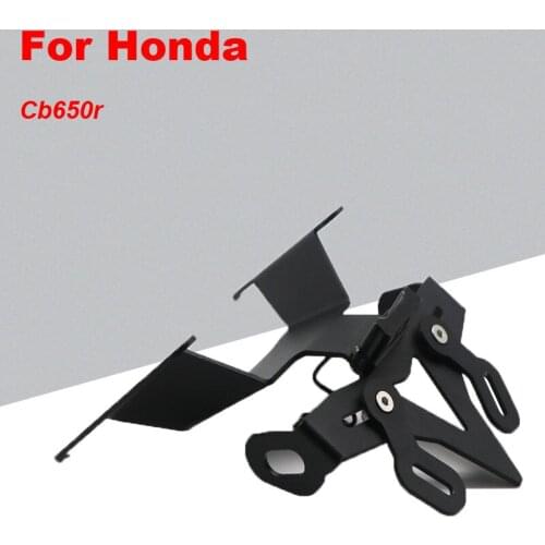 For Honda Cb650r Modified Motorcycle accessories Parts Short Tail with Light License Plate Holder Frame Decoration Shelf