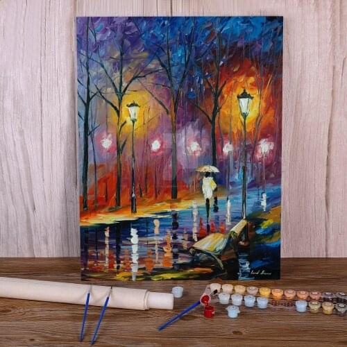 Warm Winter DIY Paint By Numbers Kit Acrylic Paints 50*70 Boards By Numbers Wall Paintings For Children Wall Art Handiwork
