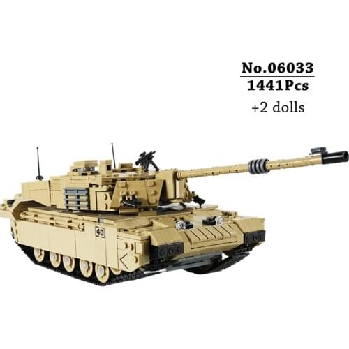 Building Blocks 451-1441pcs Military Series WW2 Leopard II Main Battle Tank Challenger II Tank MOC Toys For Kids Gifts