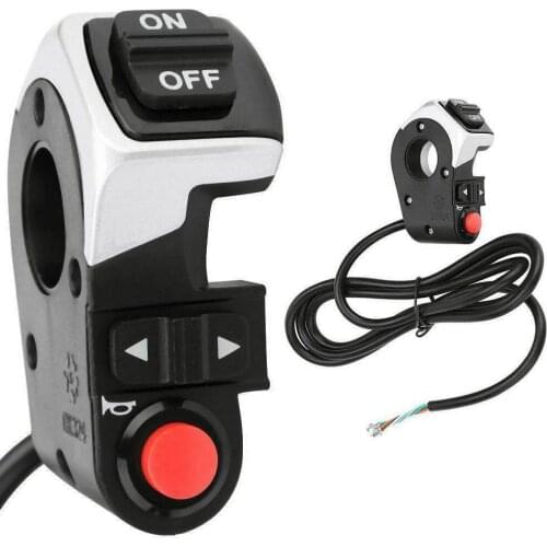 3-in-1 Headlight Light Switch Horn Front Lights Turn Switch Button For Electric Bike E-bike MTB Scooter Shockproof