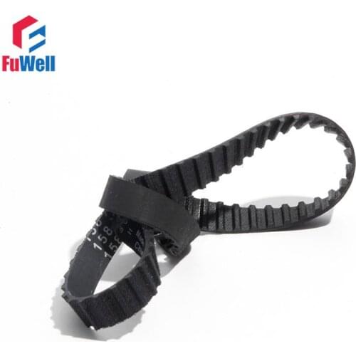 XL Timing Belt 260/262/264/270/272/274XL 10mm/15mm Belt Width Black Rubber Transmission Belt Closed Loop Toothed Pulley Belt