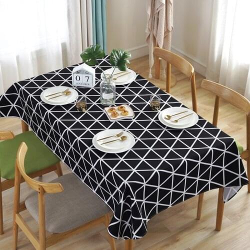 Nordic Style Geometric Tablecloth Simple Modern Home Hotel Table Cloth Cotton Kitchen Table Mat Fabric Craft Desk Decorative Pad