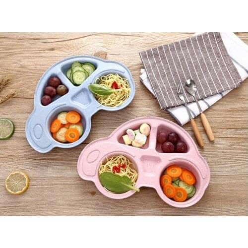 Environmental health materials Dinner Dishes Car styling Snack Plate Dish Rice Plate Children Dinner Plate Baby Tableware Divide