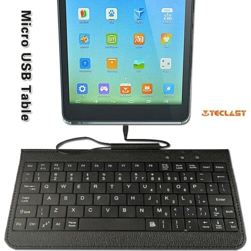 Durable Micro USB Keyboard PU Leather Stand Case for Teclast P80 Pro/Teclast X80 Pro/P80X 4G Anti-Dust Tablet Keyboard Bracket