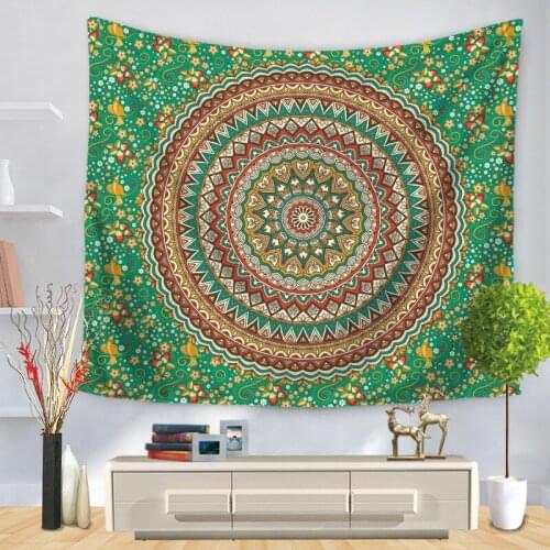Boho Print Tapestry Rectangle Background Living Room Decor Functional Bed Sheet Picnic Cloth Sofa Cover Shawl Vintage Valance