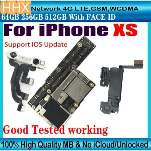 100% Original Unlocked For iPhone XS Motherboard Support iOS Update Logic Board Tested Working, Support Network:4G LTE,GSM,WCDMA