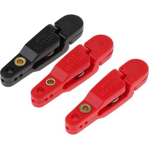 3pcs Snap Release Clip for Weight, Planer Board, Kite, Sea Fishing,Black&Red