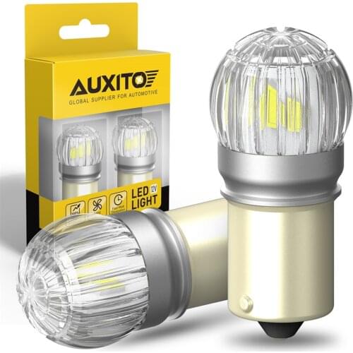 AUXITO 2Pcs 1500Lm 1156 BA15S P21W LED Bulbs 3030SMD LED Car Reverse Lights for Skoda Superb Octavia 2 MK2 FL A5 2009 2010 2011