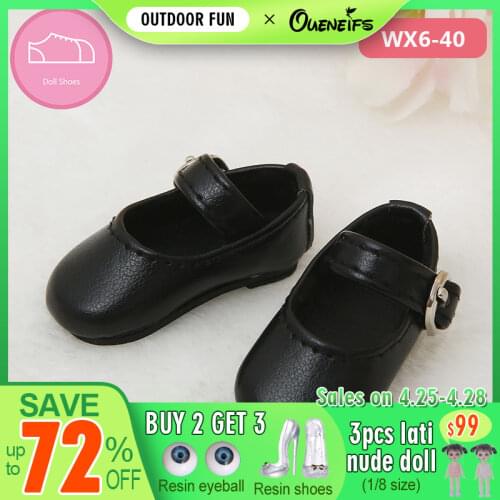 Free Shipping BJD Shoes 1/6 Leather Black Khaki For YOSD BJD Dolls WX6-40 blue Doll Accessories