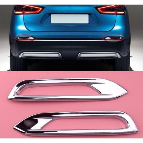 CITALL 2pcs Chrome Fog Light Lamp Cover Trim Frame ABS Fit for Nissan Qashqai J11 2018 Car Styling