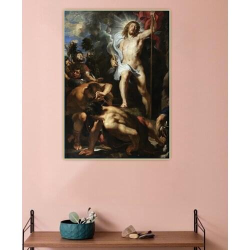 Citon Peter Paul Rubens《The Resurrection of Christ》Canvas Art Oil Painting Artwork Decorative Picture Wall Decor Home Decoration