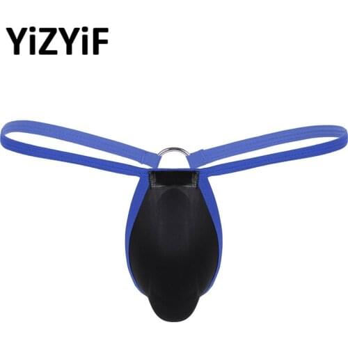 Men Bikini Thong Underwear Low Rise U Shape Bulge Pouch T-back Athletic Supporters Jockstraps Hot Briefs Gay Underwear