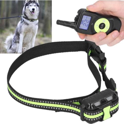 Pet Dogs Stop Barking Collar Remote Control Rechargeable Lightweight Dog Training Collar with LED IPX7 Waterproof