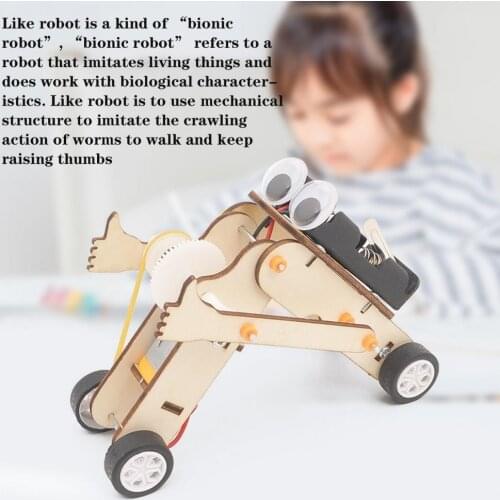 Toys for Children 1Set High Simulated Wooden Experiment Robot Scientific Movable Wooden Experiment Robot Physics toy for Student