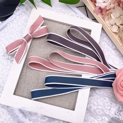 Kewgarden 38mm 1.5" White Hair Edge Cotton Cloth Ribbons Handmade Tape DIY Hairbow Satin Ribbon Packing Webbing 5 Meters