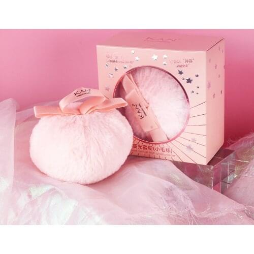 KAN ​Hot Shiny Loose Powder Plush Ball Puff Facial Highlights Body powder Soft Comfortable Makeup Tools