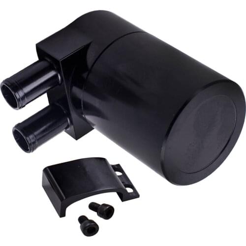 Oil Catch Can 19mm Barb Double Baffled Close Loop Billet Aluminium high quality Tank Bottle Baffled for BMW N54 335i 535i Black