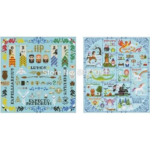 Cartoon magician patterns Counted Cross Stitch 11CT 14CT DIY Cross Stitch Kits Embroidery Needlework Sets home decor