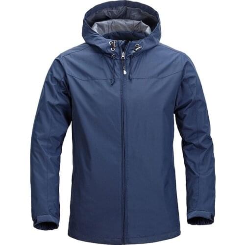 Mens Waterproof Jackets and Coats Spring Autumn Outdoors Hiking Camping Fishing Jackets Windbreaker Hoodies Zipper Jacket Men