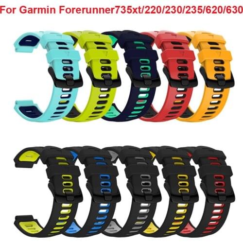 Outdoor Wristband For Garmin Forerunner 735XT 735/220/230/235/620/630 S20 Smart Watch Soft Silicone Strap Replacement Watch Band