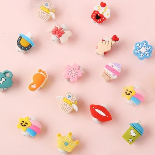 Newest Cute 20pcs/lot Cartoon USB Cable Protector For iphone 5 6 7 8 X Sleeve Cable Protection Cable Winder