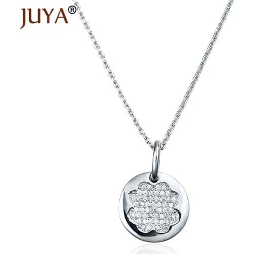 Cute Simple Zircon Crystal Round Charms Pendant Necklace Women Short Chain Jewelry chokers best friend gift bijoux femme