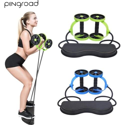 Fitness AB Abdominal wheels Roller Trainer Wheel Arm Waist Leg Multi-functional Exercise Abdominal Pull Rope Exercise Equipment