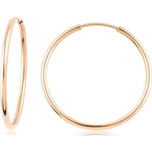 14k Rose Hoop Earrings (1. Model 4. Size) W4E35012