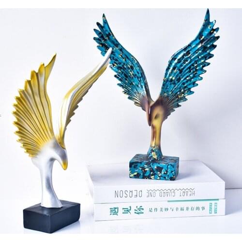 Abstract Eagle Spread Wings Figurines Desktop Decoration Sculpture Resin Handicrafts Hoem Office Study Room Decoration Crafts