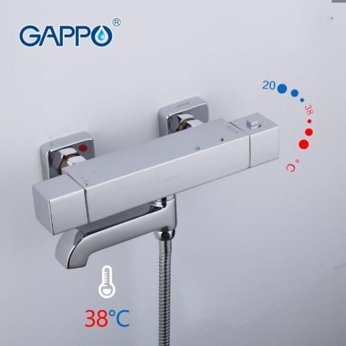 GAPPO Shower Faucets thermostatic shower faucet bath mixer with thermostat wall mounted waterfall tub faucet griferia Y22604