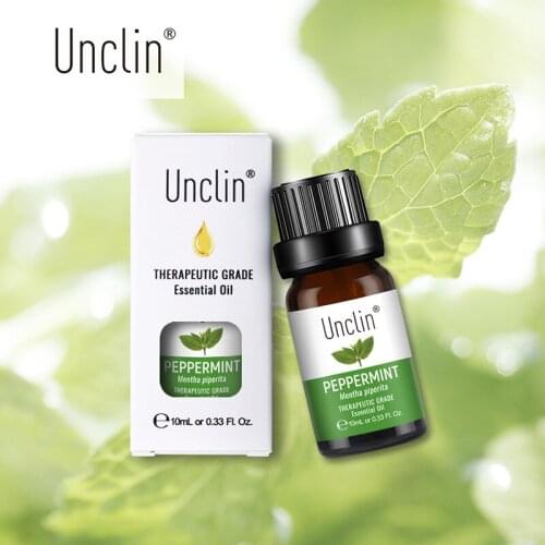 Unclin 10ML Gift Box Essential Oils Sets Purifying Air Aromatherapy Machine Peppermint Oil Black Pepper Lemongrass Oil Essential