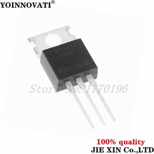 10pcs BT137-600E BT137-600 TO220 TO-220 BT137 Triacs sensitive gate 8A/600V New original