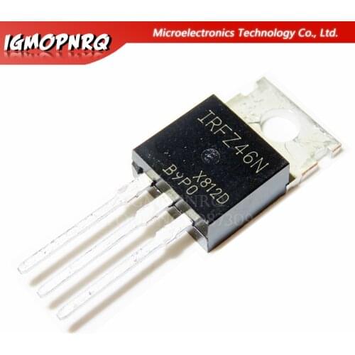 10pcs IRFZ46N FZ46 IRFZ46NPBF MOSFET MOSFT 55V 46A 16.5mOhm 48nC new original TO-220