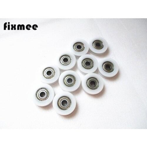 10 pcs U Nylon plastic Embedded 625 Groove Ball Bearings 5*24*7mm Guide Pulley