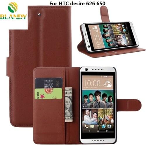 100pcs/lot For HTC desire 626 650 Litchi Lychee Wallet Leather TPU cover case For HTC U ultra U play U ultra U11 plus