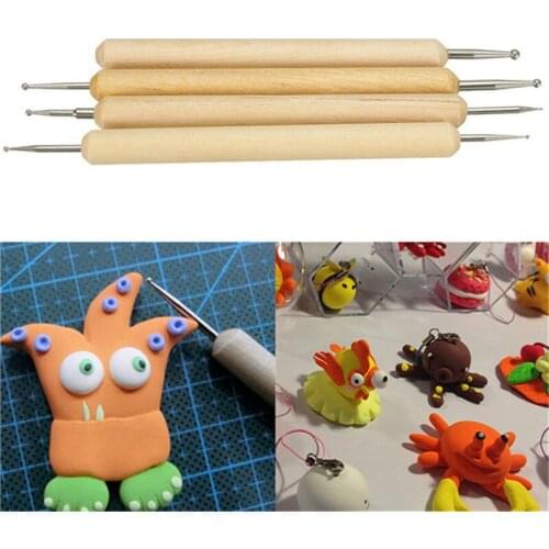4 Types Clay Pottery Ceramic Tool Modeling Little Figurines Pack of Polymer Ceramics Sculpting Tools High Quality