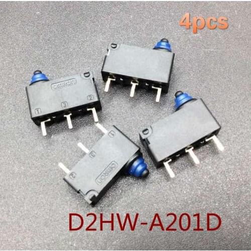 4pcs original D2HW car door lock micro switch 3 feet waterproof touch switch D2HW-A201D for Opel Zafira Cadillac BLS Astra