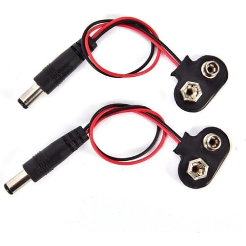 5PCS 9V DC Battery Power Cable Plug Clip Barrel Jack Connector For Arduino DIY I T Type