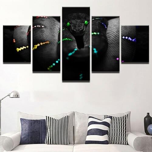 5pcs/set Full Square Diamond 5D DIY Diamond Painting Black Snake Animal 3D Embroidery Cross Stitch Rhinestone Mosaic Paining new