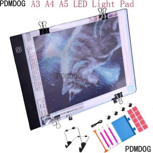 Diamond painting USB Led light box A5/A4/A3 Led drawing board electronic ultra-thin 5d diy art light pad With 20pcs tools