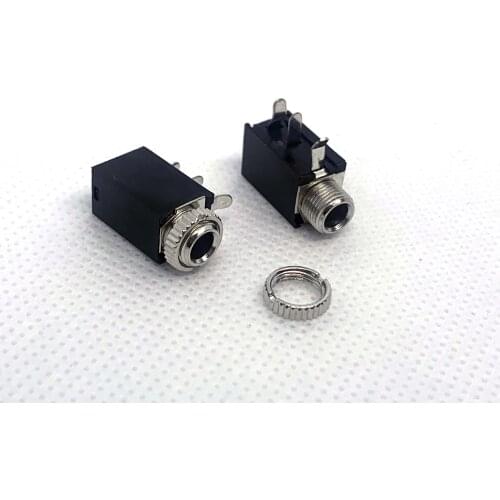 Free 10 Pieces of 3.5mm Audio Jack PJ-316M Nut Copper Sleeve Horizontal Plug-in PJ316 3pin DIP Stereo Motherboard RHOS2.0