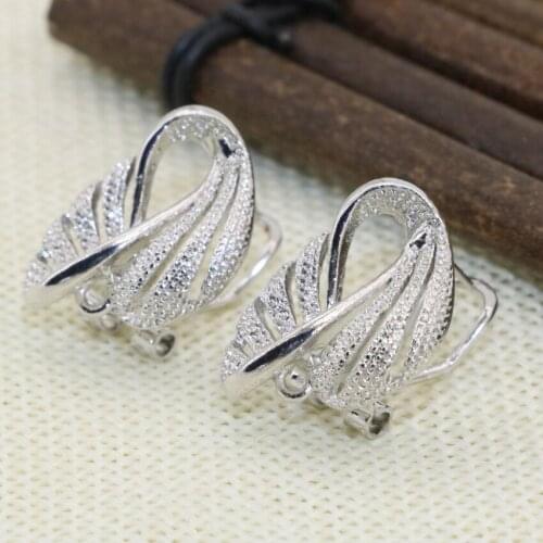 Free shipping new fashion stud earrings for women 16*20mm frost matte silver-color wholesale one pair elegant jewelry B2839