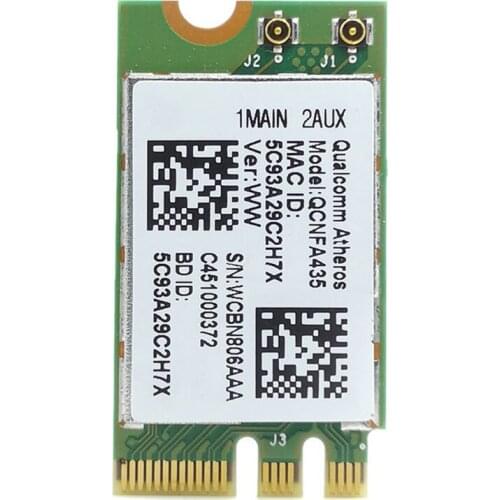 Wireless Adapter Card for Qualcomm Atheros QCA9377 QCNFA435 802.11AC 2.4G/5G NGFF WIFI CARD Bluetooth 4.1