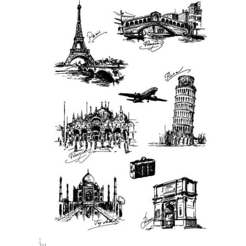 Travelers Notebook Decorative Stamps Clear Silicone Transparent Planner Stamps Scrapbooking Craft Stamps