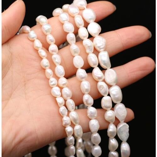 Hot Sale Natural Freshwater White Pearl Vertical-Hole Loose Beads For Jewelry Making DIY Bracelet Earrings Necklace Accessory