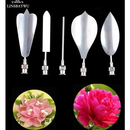 LINSBAYWU 5PC 3D Gelatin Jello Jelly Art Pudding Flower Cake Decorating Mold Moulds Needle Tools Baking Pastry Decor Art Needls