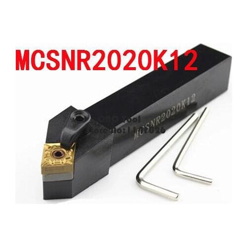 MCSNR2020K12 CNC Turning Tool Holder External Turning Tool Metal Lathe Cutting Tools MCSNR/L type