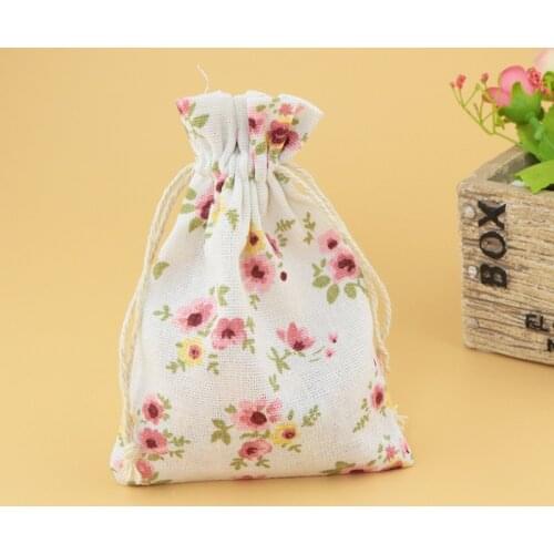 10pcs 10x14cm Jute drawstring bag Handmade Natural Cotton Linen Wedding Gift Package Favor Holder Chocolate Candy Packages